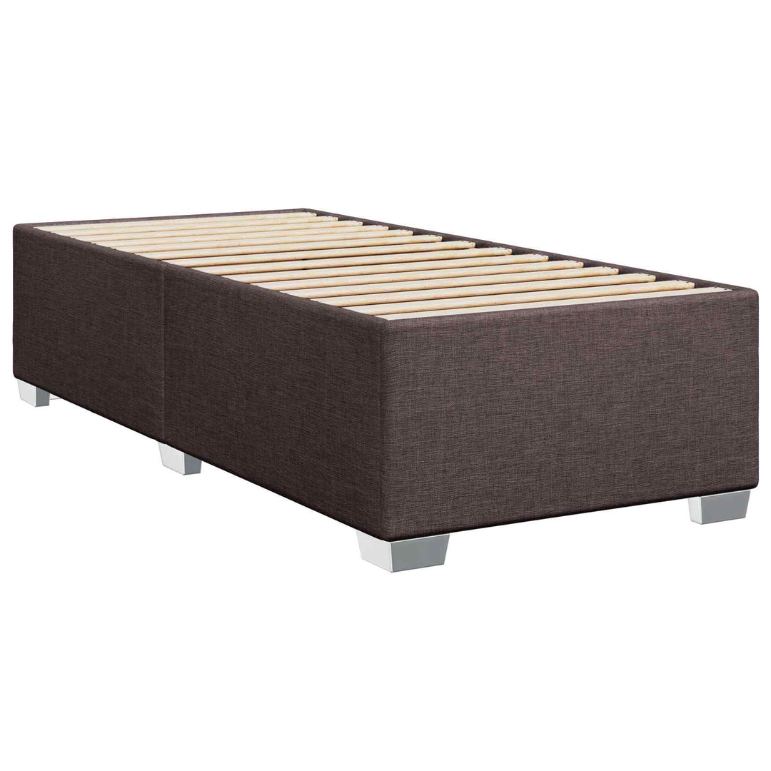 Boxmadras med topmadras Mørk Brun 90 x 200 cm Stof