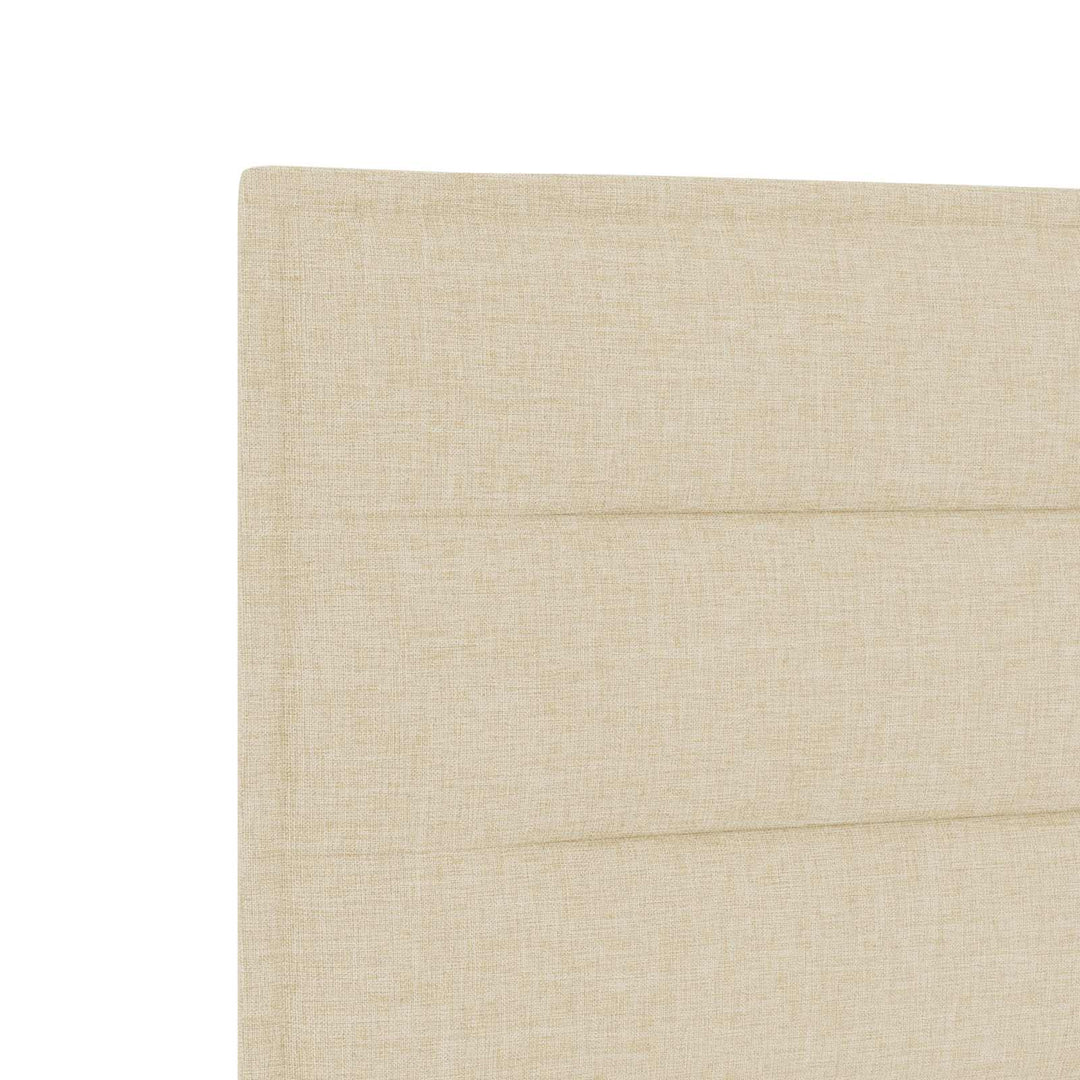 Boxmadras med topmadras Cremefarvet 100 x 200 cm Stof
