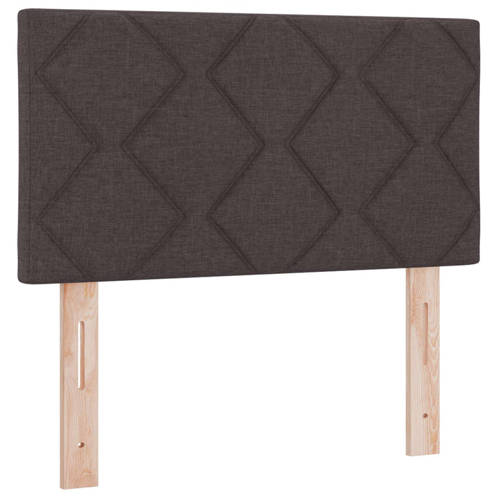 Boxmadras med topmadras Mørk Brun 100 x 200 cm Stof