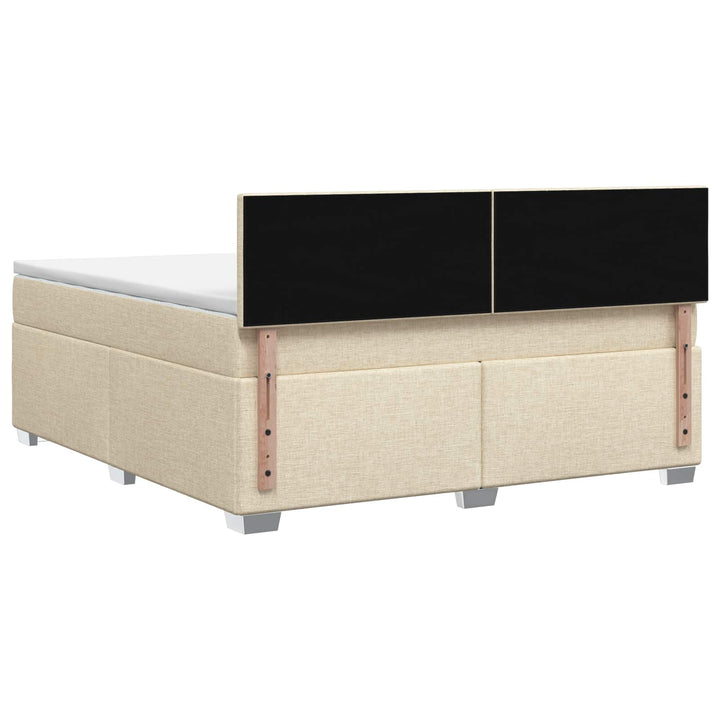 Boxmadras med topmadras Cremefarvet 140 x 190 cm Stof