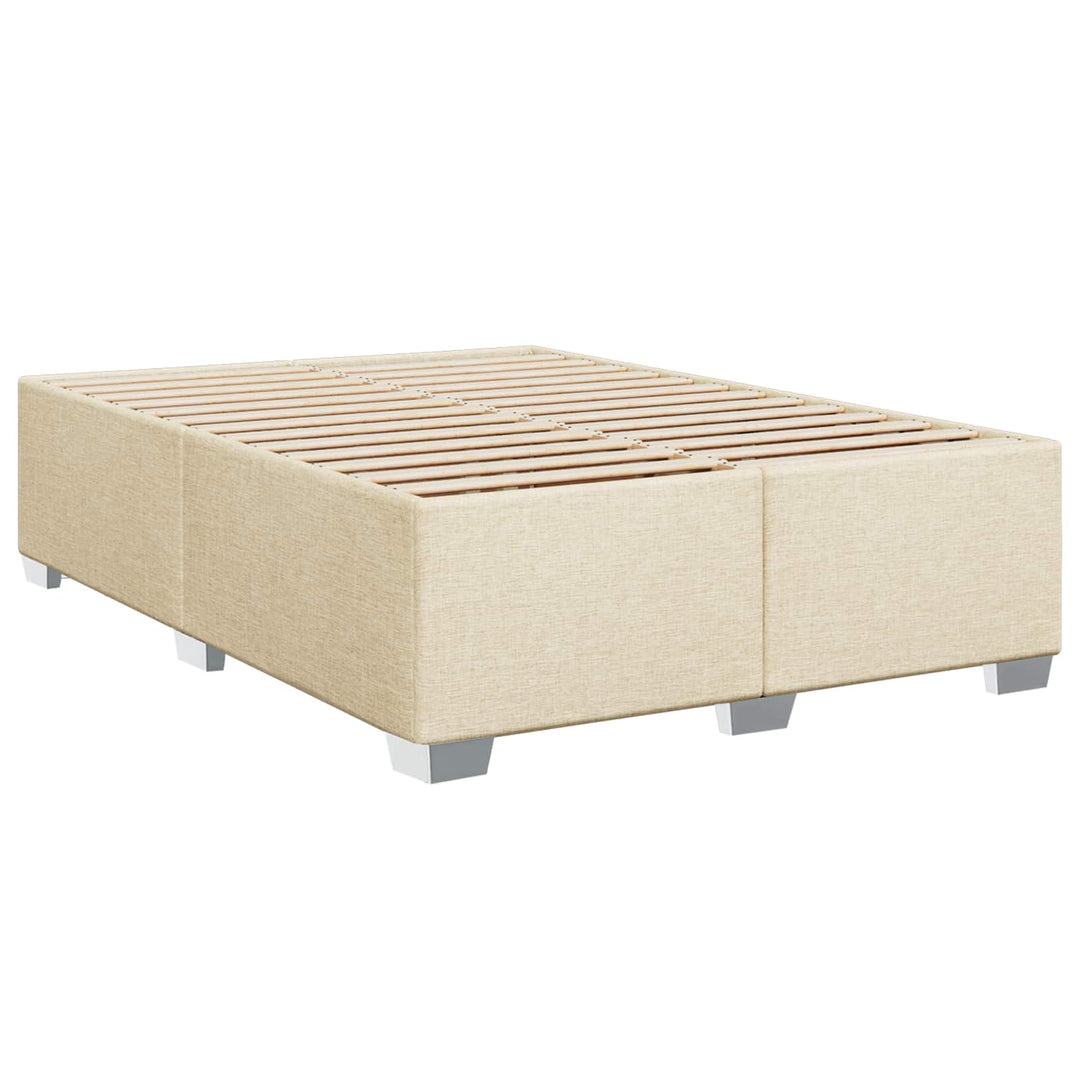 Boxmadras med topmadras Cremefarvet 140 x 200 cm Stof