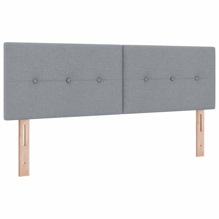 Boxmadras med topmadras Lysegrå 160 x 200 cm Stof