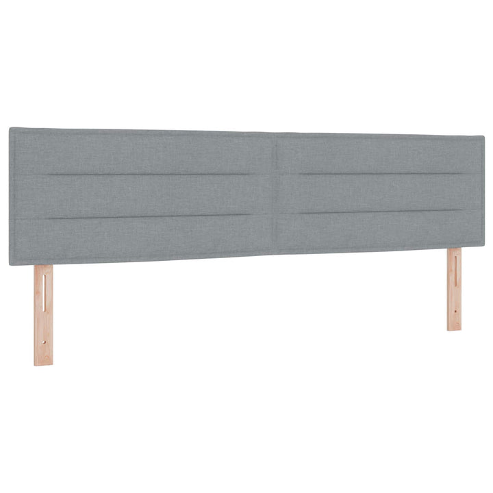 Boxmadras med topmadras Lysegrå 180 x 200 cm Stof
