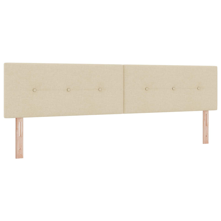 Boxmadras med topmadras Cremefarvet 200 x 200 cm Stof
