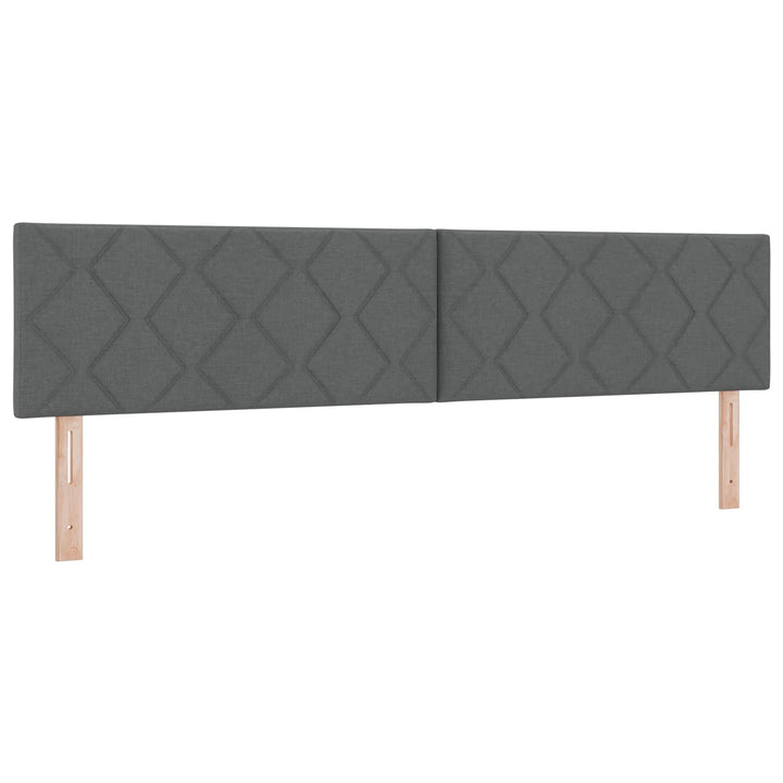 Boxmadras med topmadras Mørkegrå 200 x 200 cm Stof