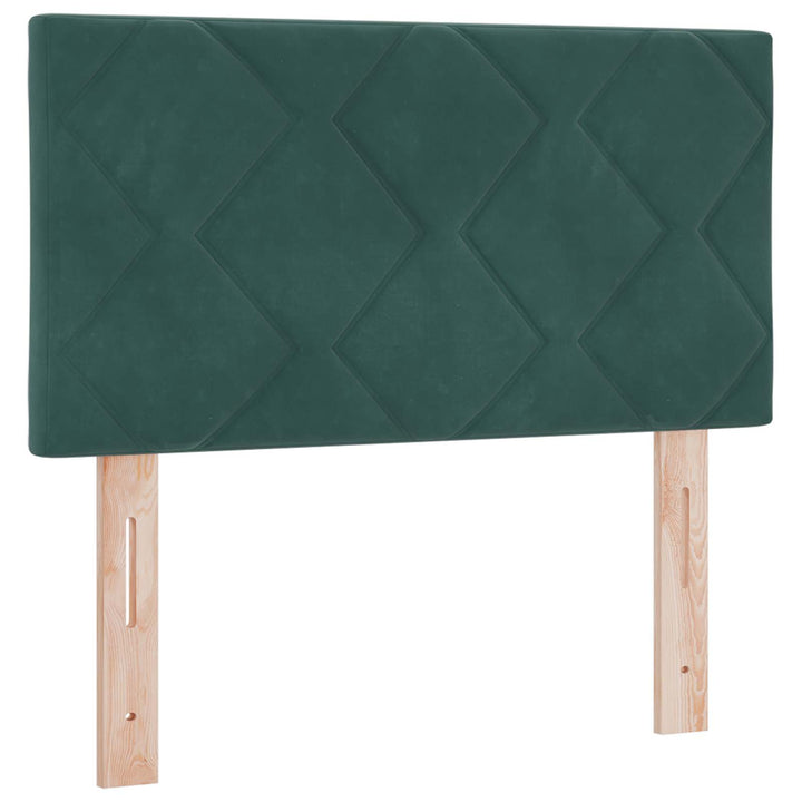Boxmadras med topmadras Mørkegrøn 80 x 200 cm Fløjl