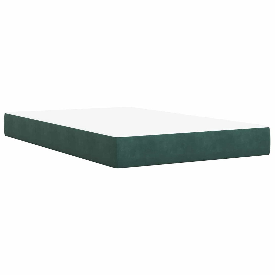 Boxmadras med topmadras Mørkegrøn 120 x 190 cm Fløjl