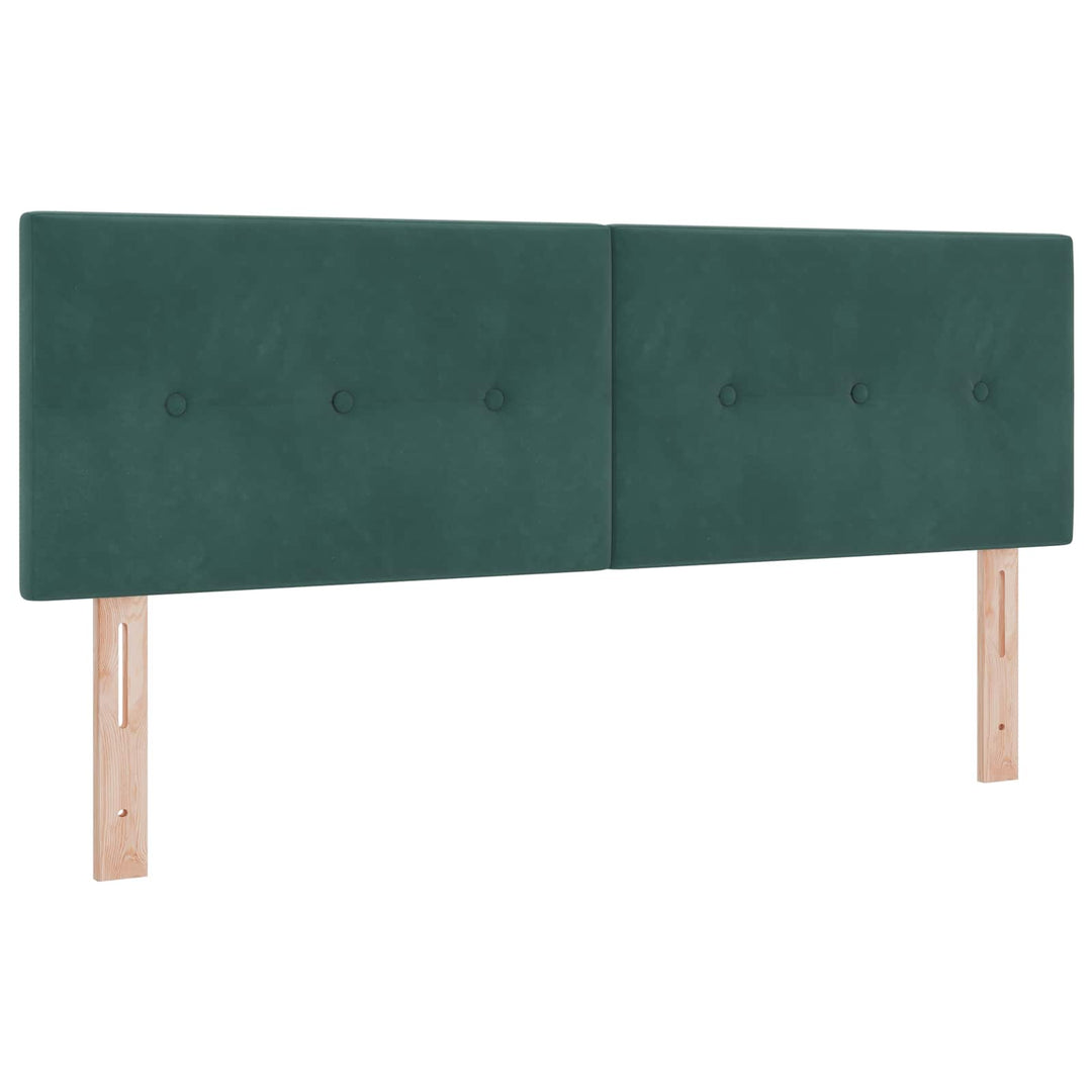Boxmadras med topmadras Mørkegrøn 140 x 190 cm Fløjl