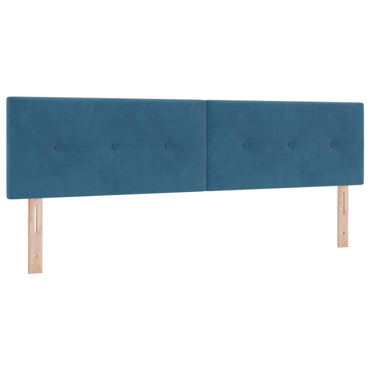 Boxmadras med topmadras Mørk blå 180 x 200 cm Fløjl