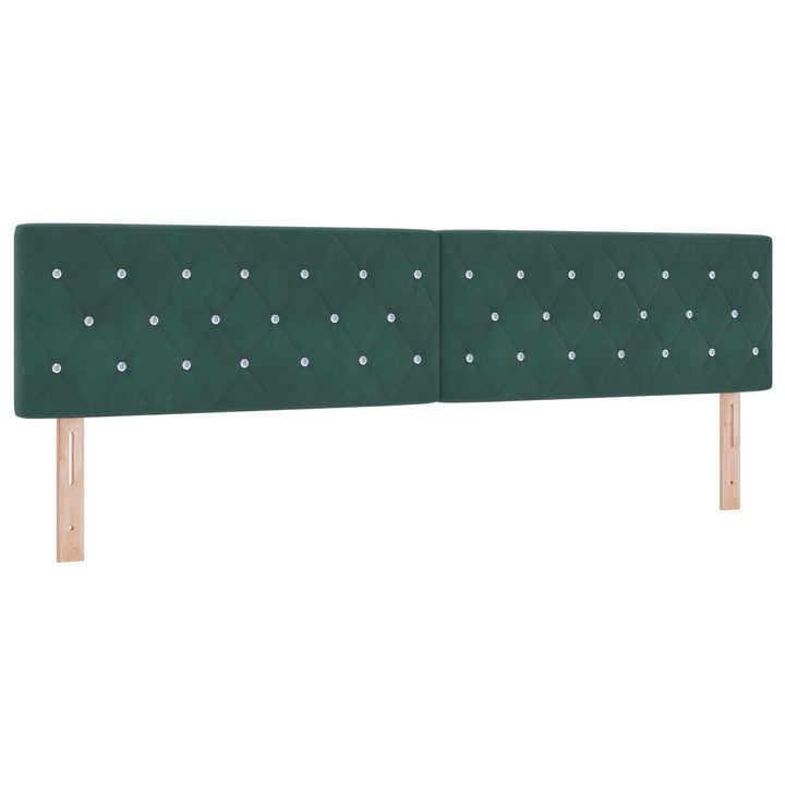 Boxmadras med topmadras Mørkegrøn 200 x 200 cm Fløjl
