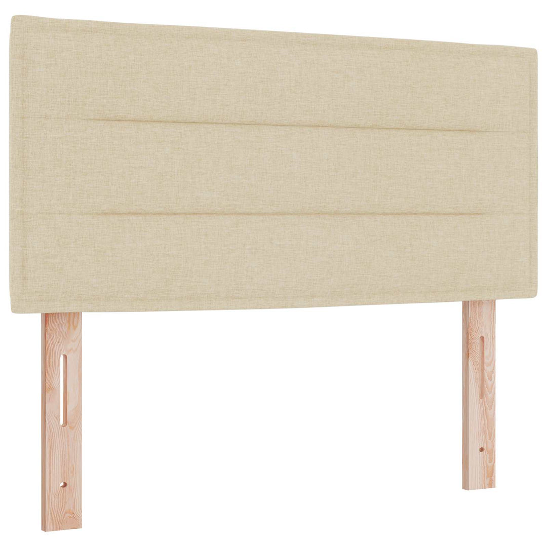 Boxmadras med topmadras Cremefarvet 80 x 200 cm Stof