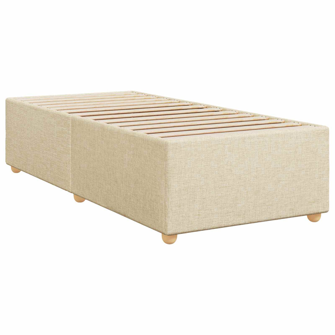 Boxmadras med topmadras Cremefarvet 100 x 200 cm Stof