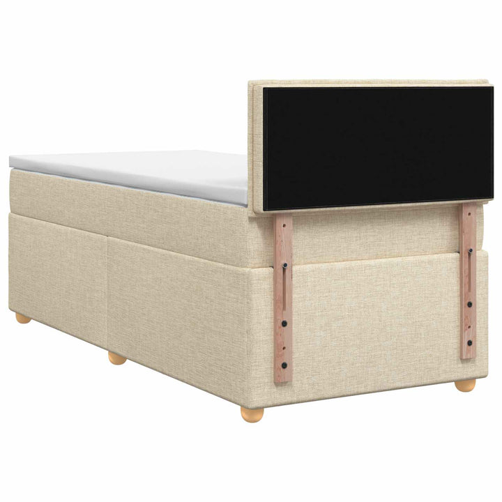 Boxmadras med topmadras Cremefarvet 100 x 200 cm Stof