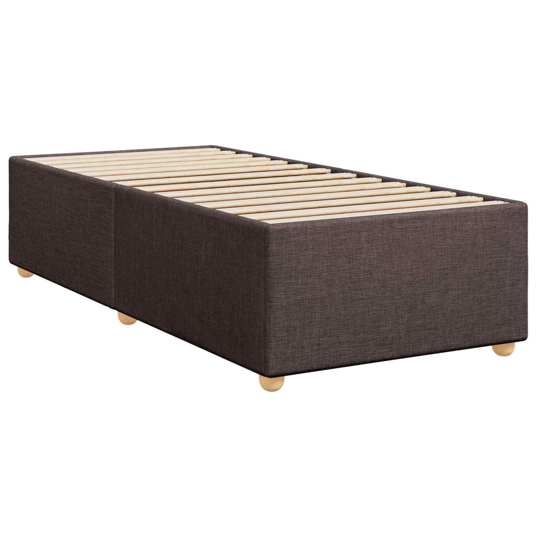 Boxmadras med topmadras Mørk Brun 100 x 200 cm Stof
