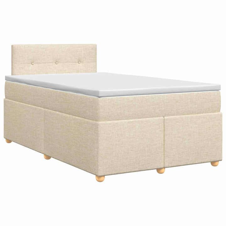 Boxmadras med topmadras Cremefarvet 120 x 190 cm Stof