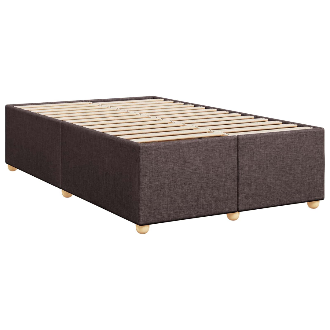Boxmadras med topmadras Mørk Brun 120 x 190 cm Stof
