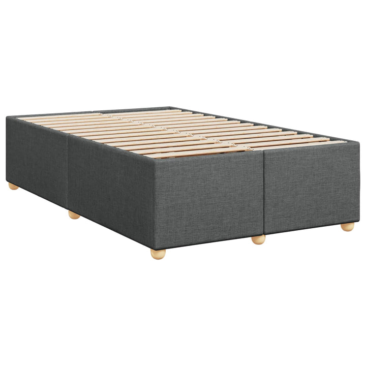Boxmadras med topmadras Mørkegrå 120 x 200 cm Stof