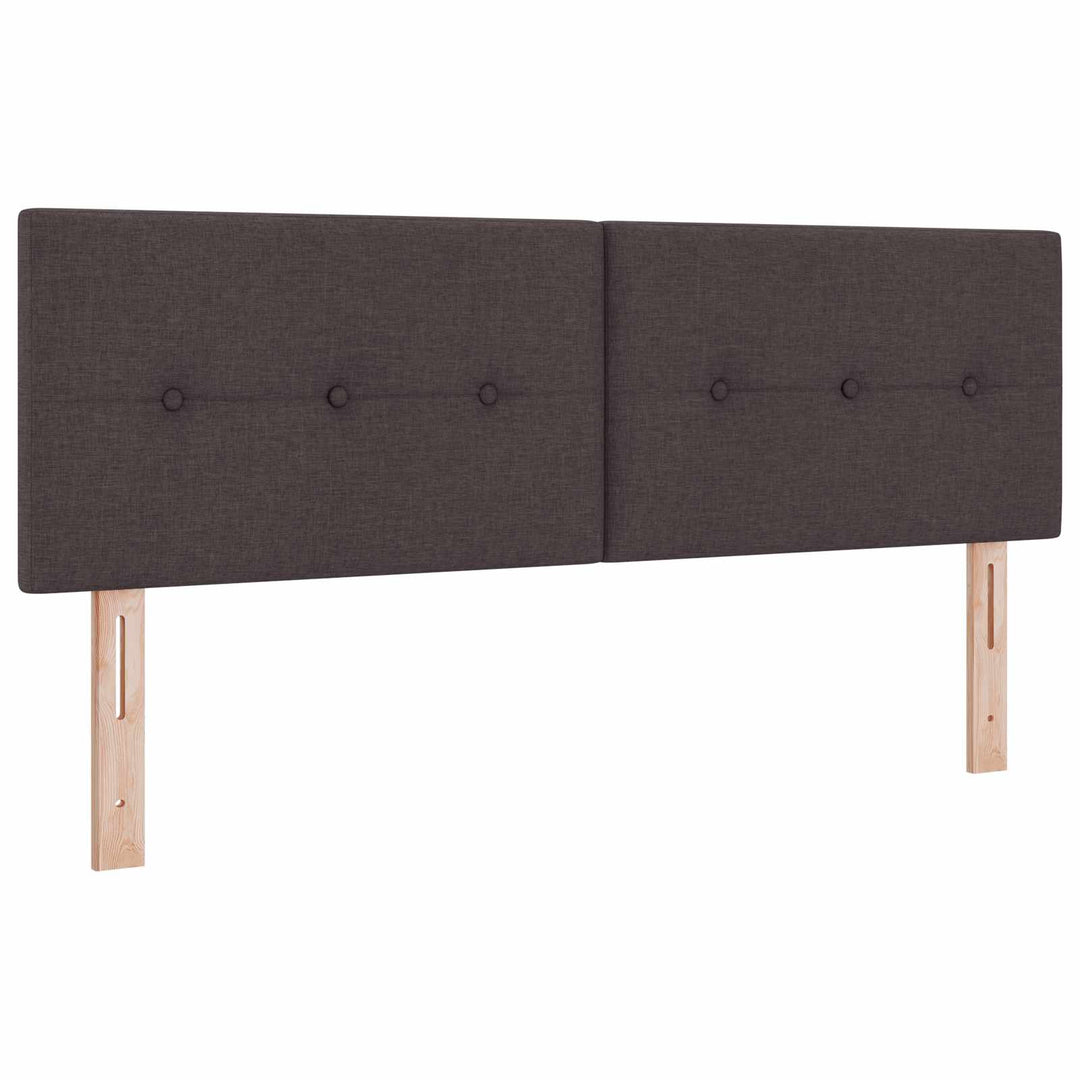 Boxmadras med topmadras Mørk Brun 160 x 200 cm Stof