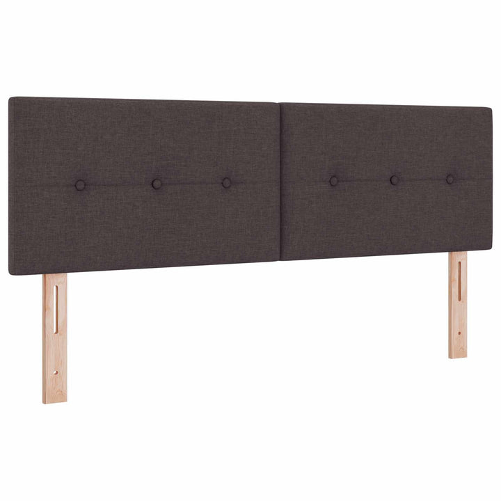 Boxmadras med topmadras Mørk Brun 160 x 200 cm Stof