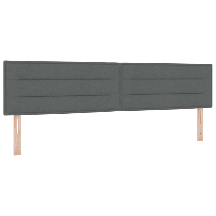 Boxmadras med topmadras Mørkegrå 200 x 200 cm Stof