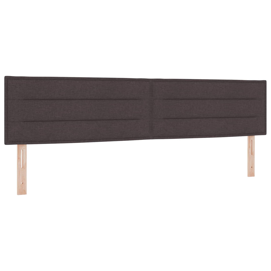 Boxmadras med topmadras Mørk Brun 200 x 200 cm Stof