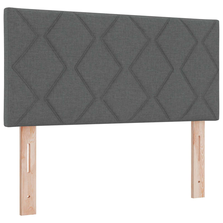 Boxmadras med topmadras Mørkegrå 90 x 190 cm Stof