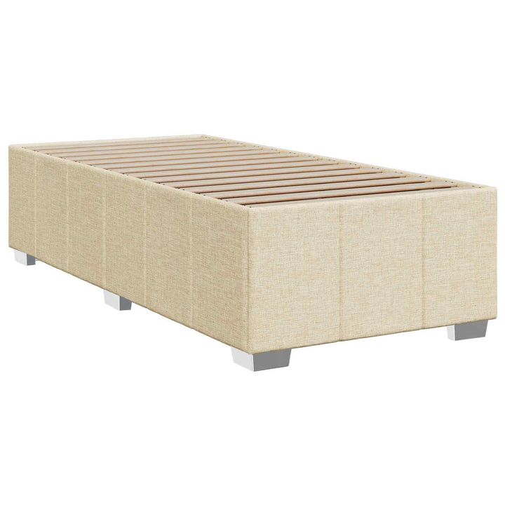 Boxmadras med topmadras Cremefarvet 100 x 200 cm Stof