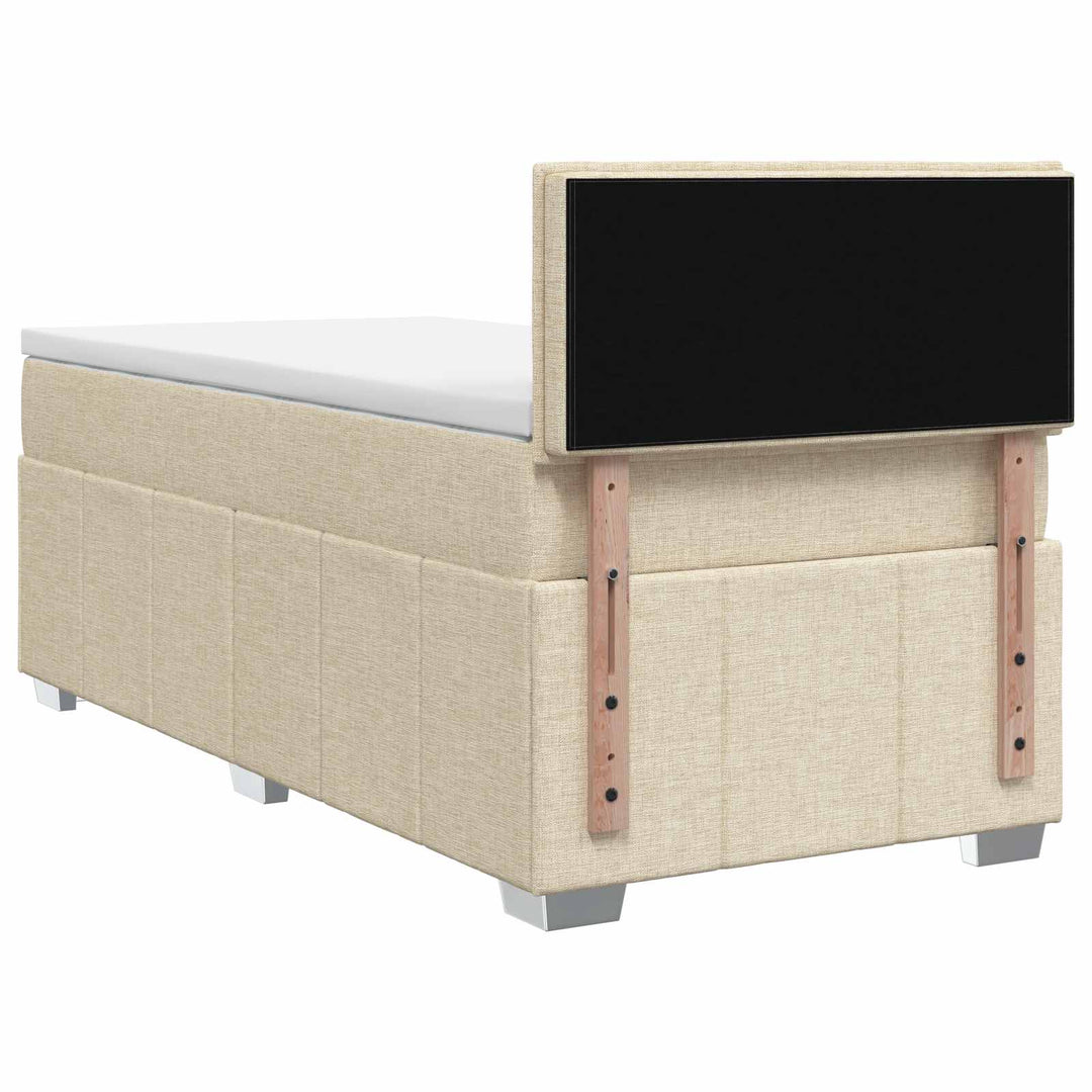 Boxmadras med topmadras Cremefarvet 100 x 200 cm Stof