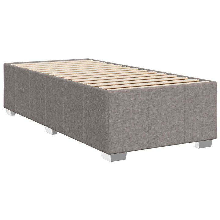 Boxmadras med topmadras Gråbrun 100 x 200 cm Stof
