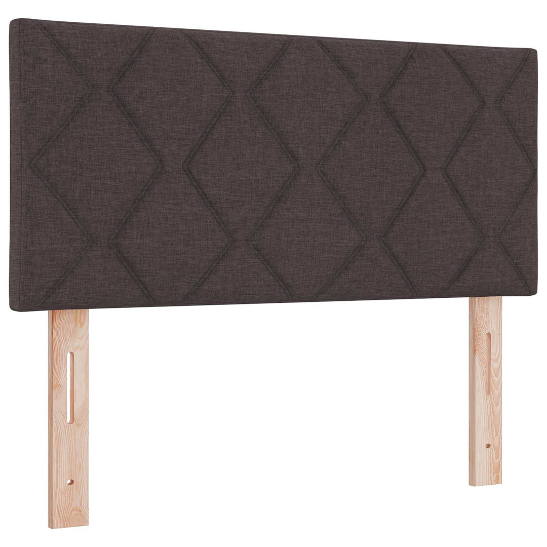 Boxmadras med topmadras Mørk Brun 120 x 190 cm Stof