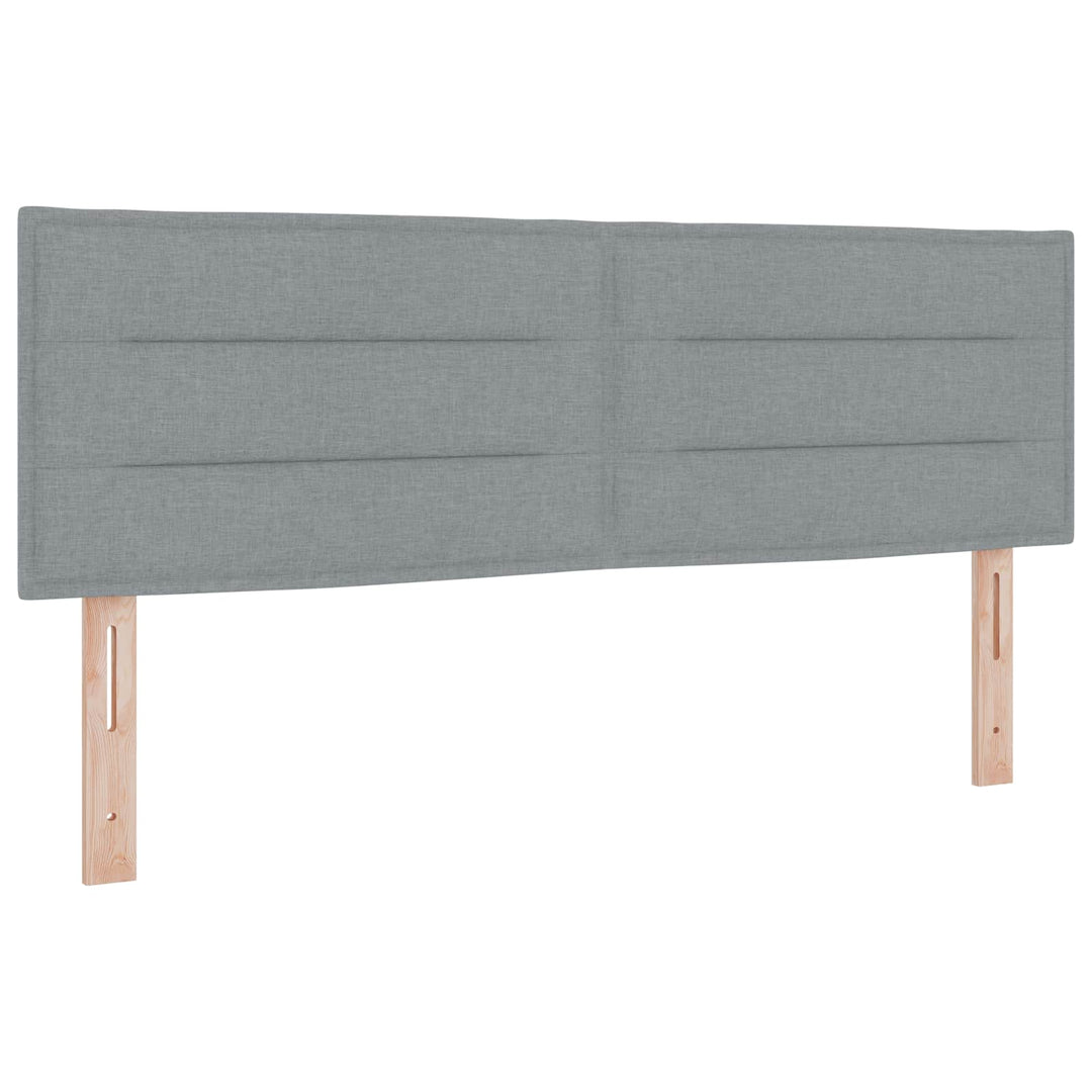 Boxmadras med topmadras Lysegrå 140 x 190 cm Stof
