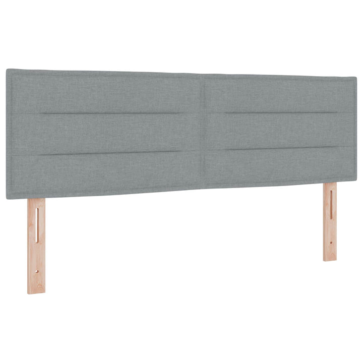 Boxmadras med topmadras Lysegrå 140 x 190 cm Stof
