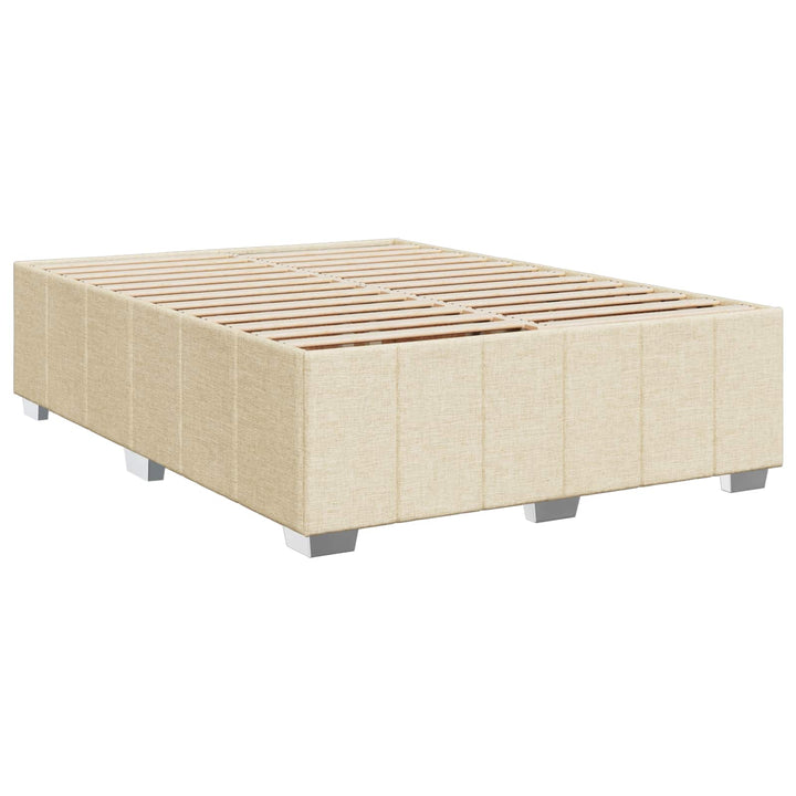 Boxmadras med topmadras Cremefarvet 140 x 190 cm Stof