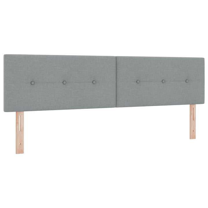 Boxmadras med topmadras Lysegrå 180 x 200 cm Stof