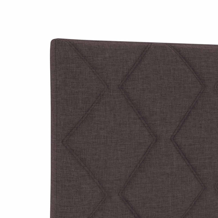 Boxmadras med topmadras Mørk Brun 200 x 200 cm Stof