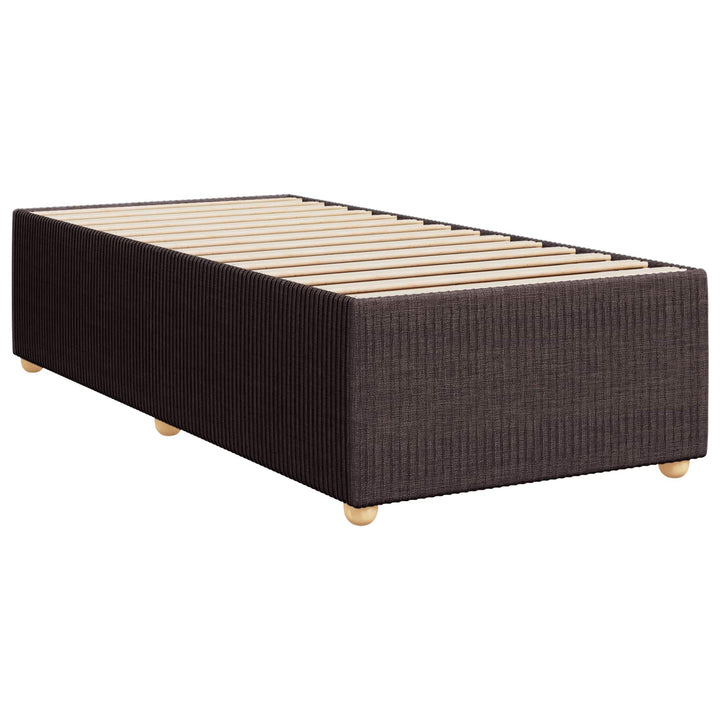 Boxmadras med topmadras Mørk Brun 80 x 200 cm Stof