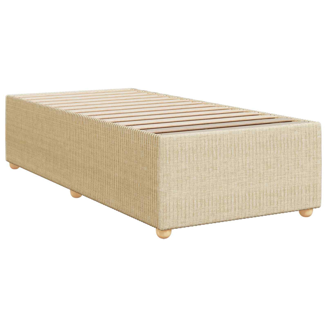 Boxmadras med topmadras Cremefarvet 80 x 200 cm Stof