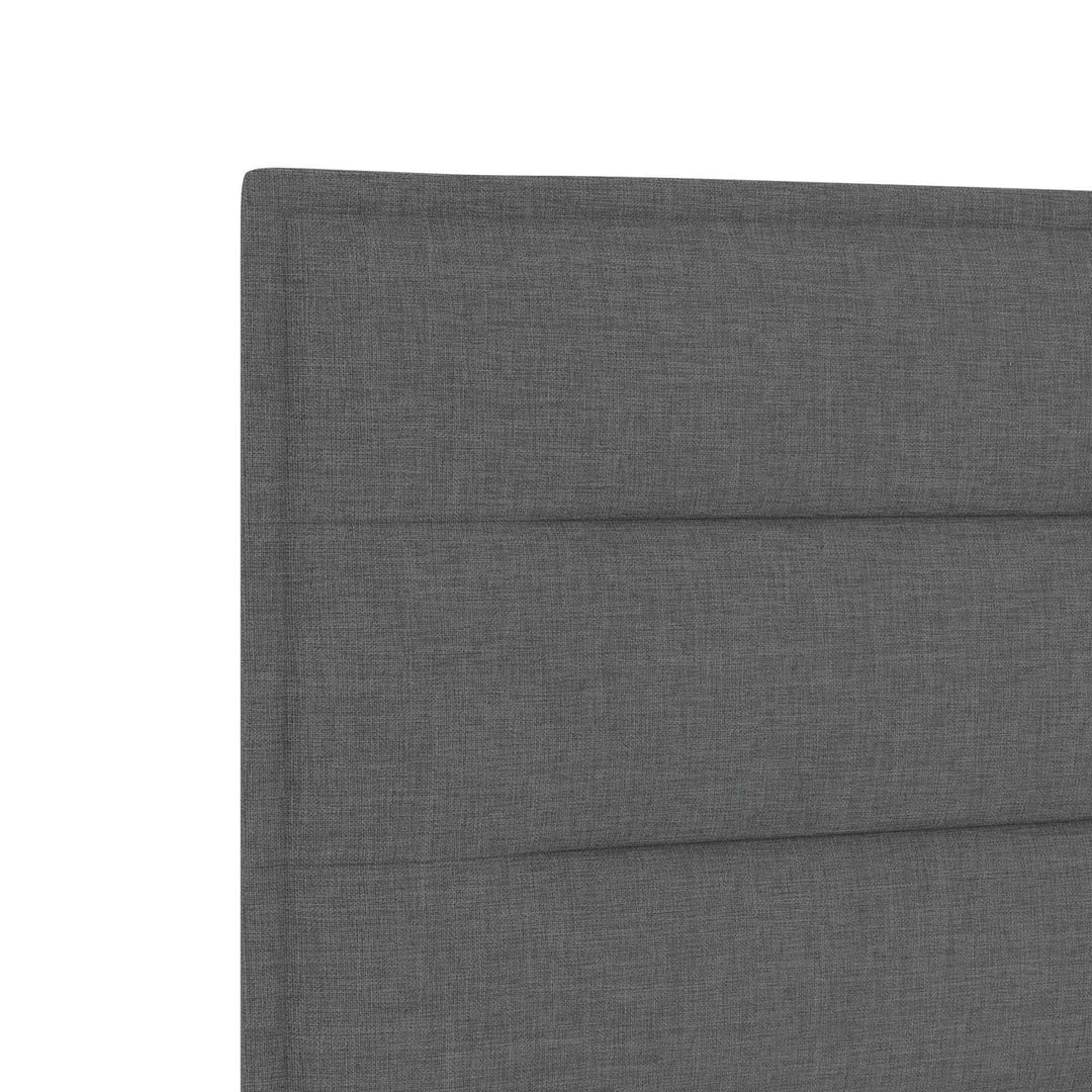 Boxmadras med topmadras Mørkegrå 90 x 190 cm Stof