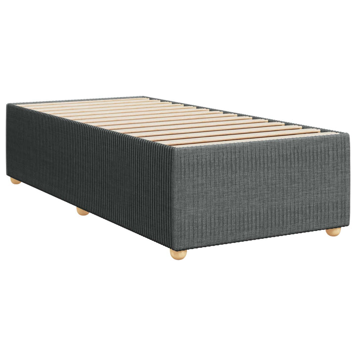 Boxmadras med topmadras Mørkegrå 100 x 200 cm Stof