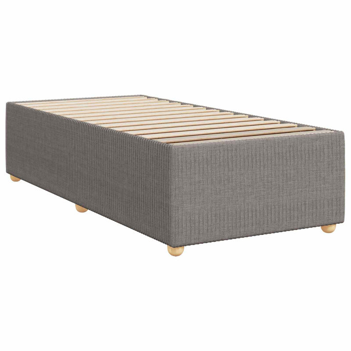 Boxmadras med topmadras Gråbrun 100 x 200 cm Stof