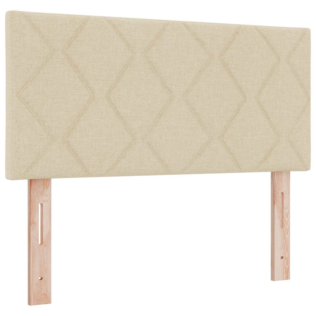 Boxmadras med topmadras Cremefarvet 100 x 200 cm Stof