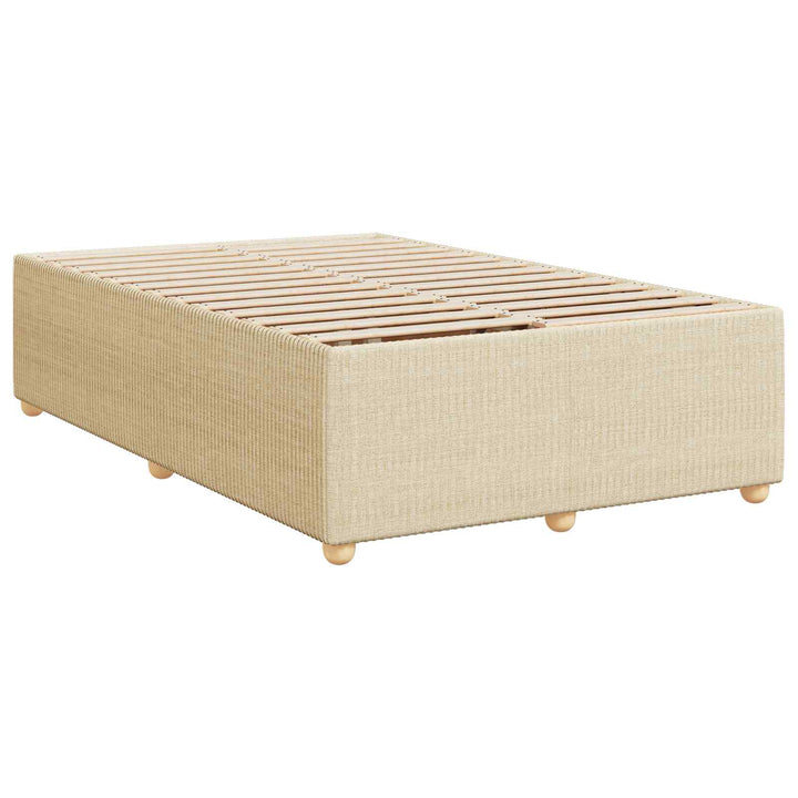 Boxmadras med topmadras Cremefarvet 120 x 190 cm Stof