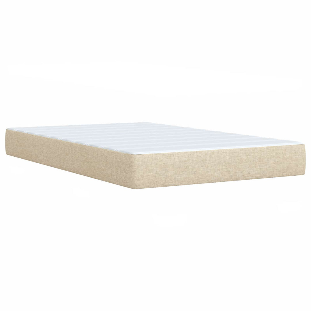 Boxmadras med topmadras Cremefarvet 120 x 190 cm Stof
