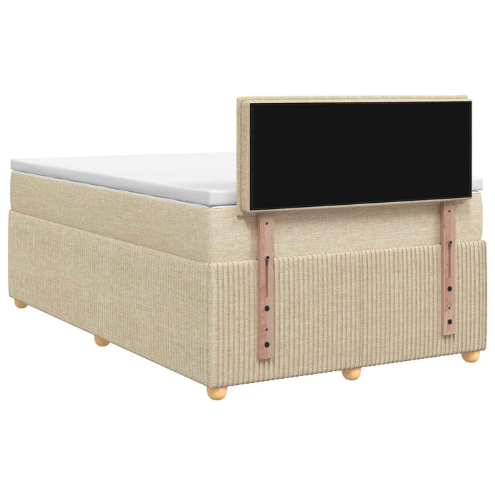 Boxmadras med topmadras Cremefarvet 120 x 190 cm Stof