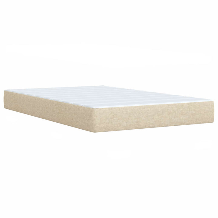Boxmadras med topmadras Cremefarvet 120 x 190 cm Stof