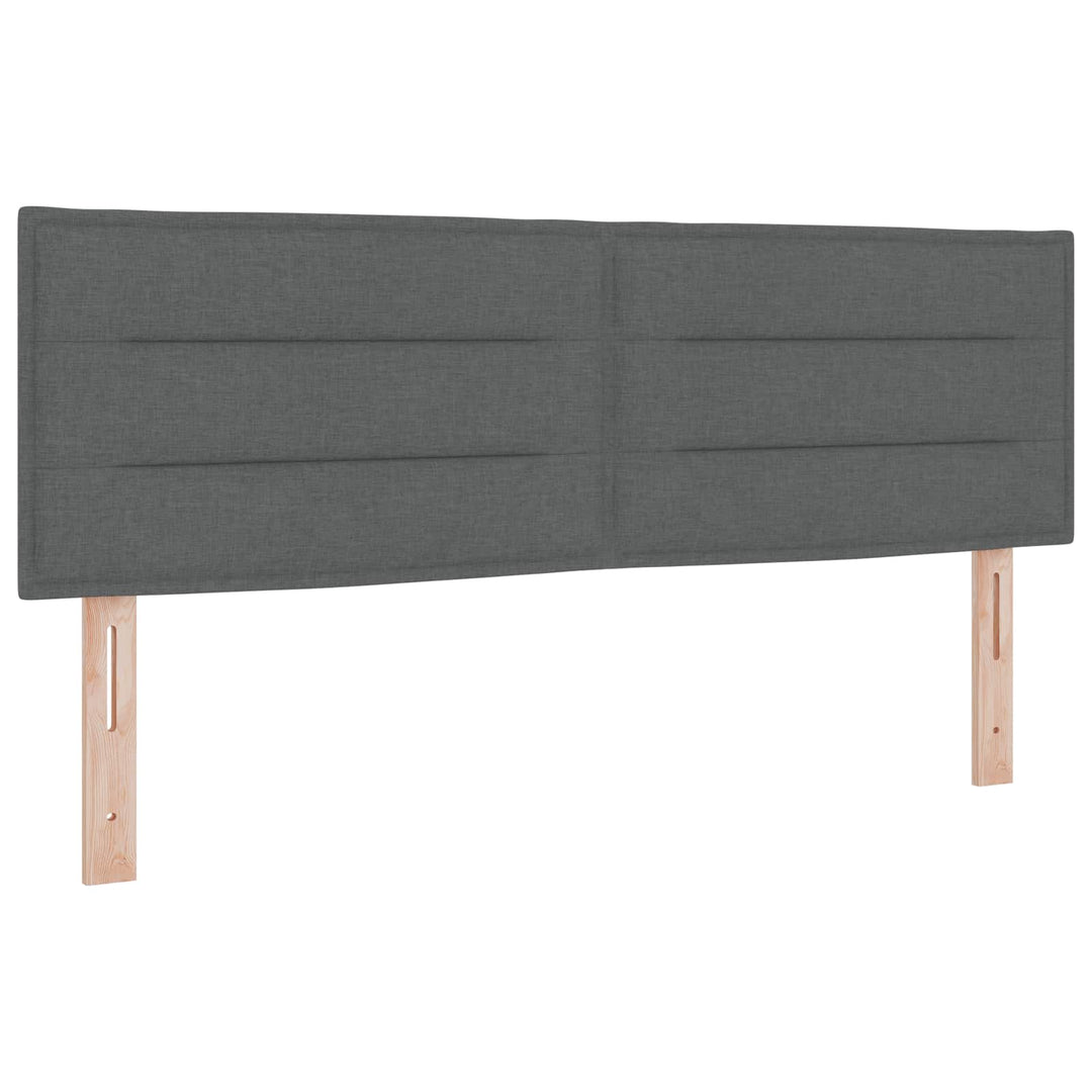 Boxmadras med topmadras Mørkegrå 140 x 190 cm Stof