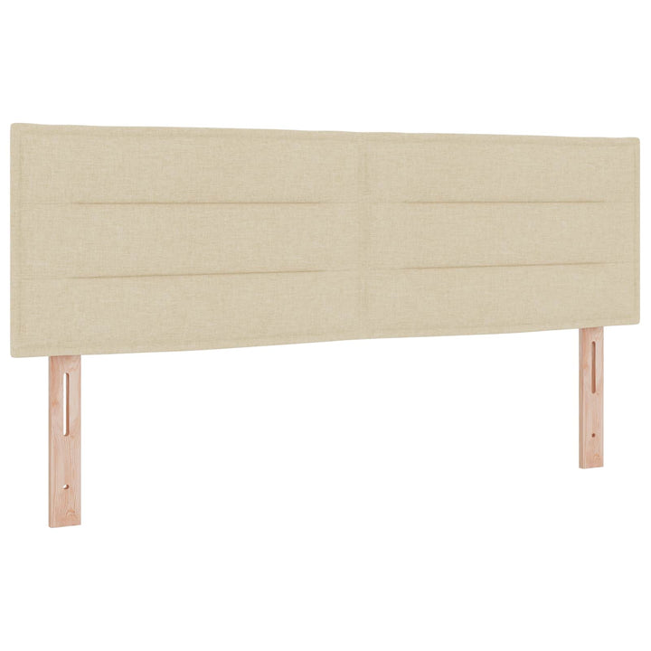 Boxmadras med topmadras Cremefarvet 140 x 190 cm Stof