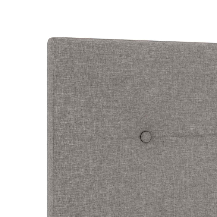 Boxmadras med topmadras Gråbrun 140 x 190 cm Stof