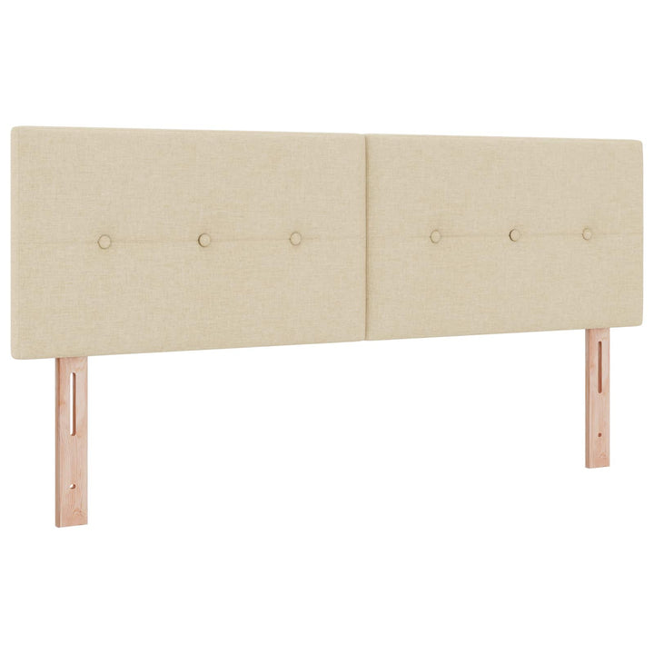 Boxmadras med topmadras Cremefarvet 140 x 190 cm Stof