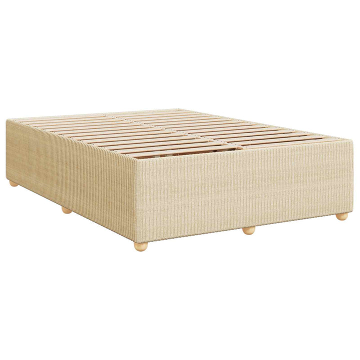 Boxmadras med topmadras Cremefarvet 140 x 190 cm Stof